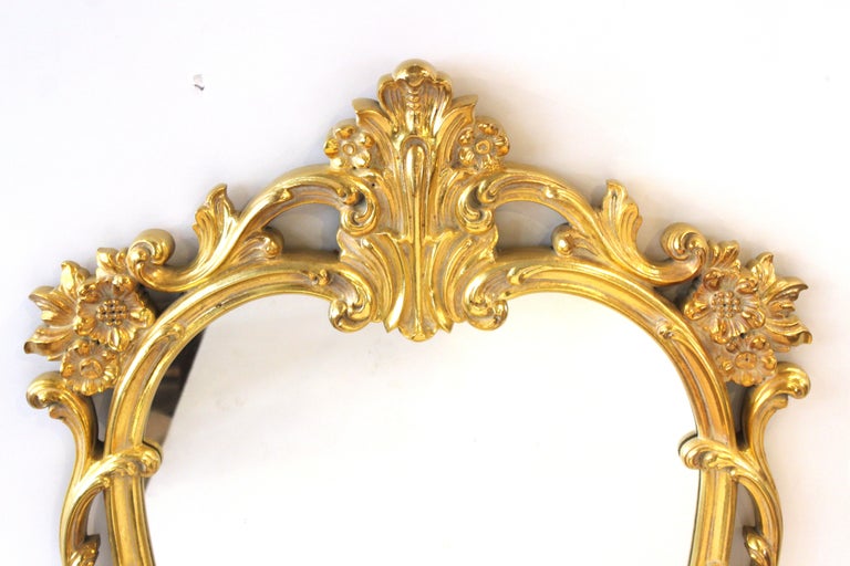 Hollywood Regency Baroque Revival Style Gold Frame Mirror at 1stDibs ...
