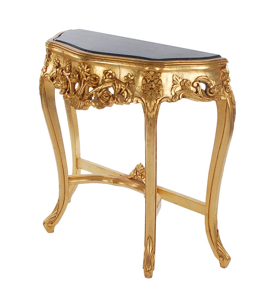 Hollywood Regency Baroque Style French Gold & Marble Console Table / Sofa Table  1