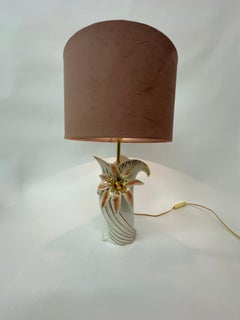 Hollywood regency bassano ceramic table lamp Italy , 1970’s