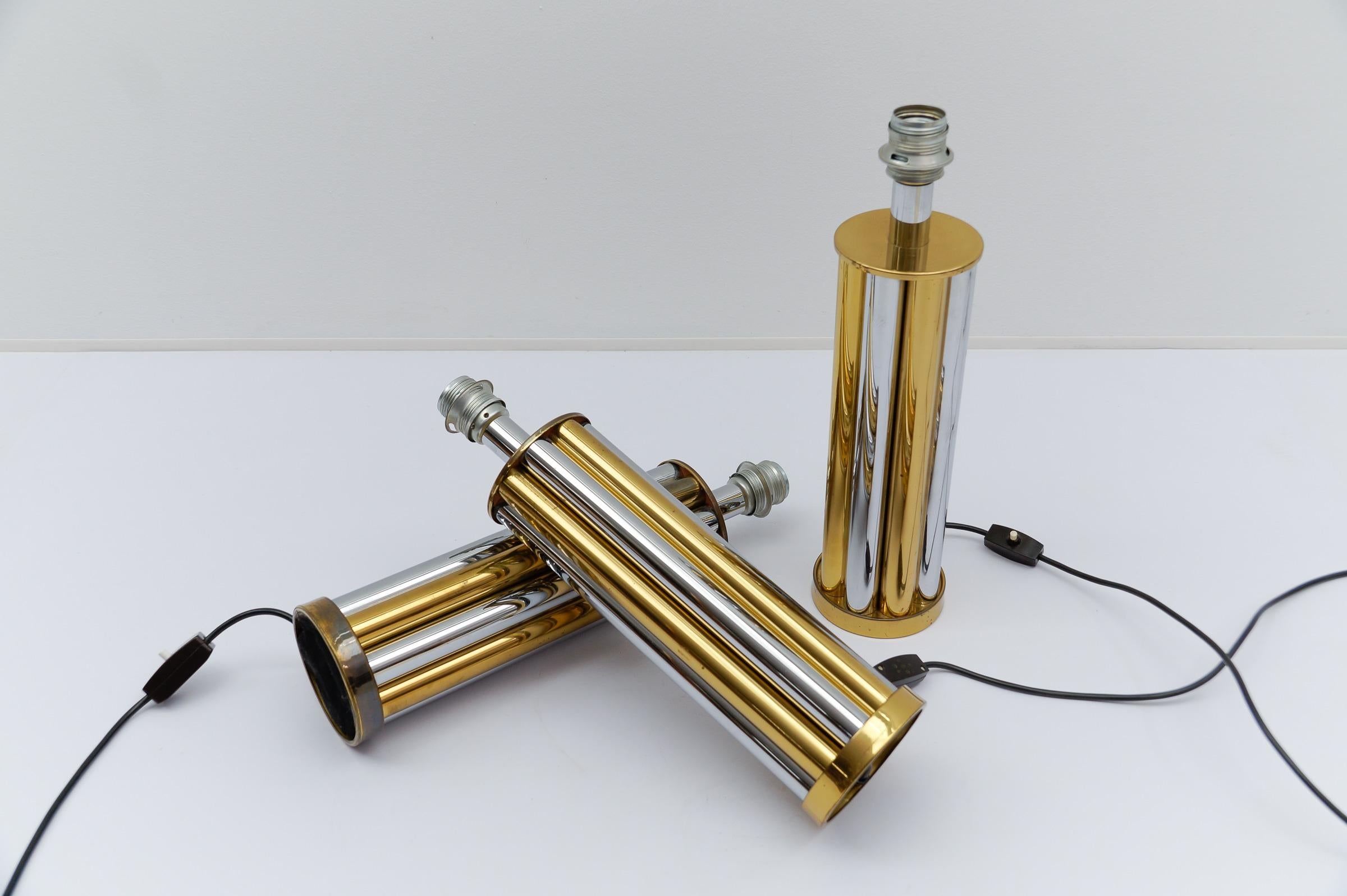 Hollywood Regency Bicolor Table Lamp Base by Leola, Germany, 1970s For Sale 5