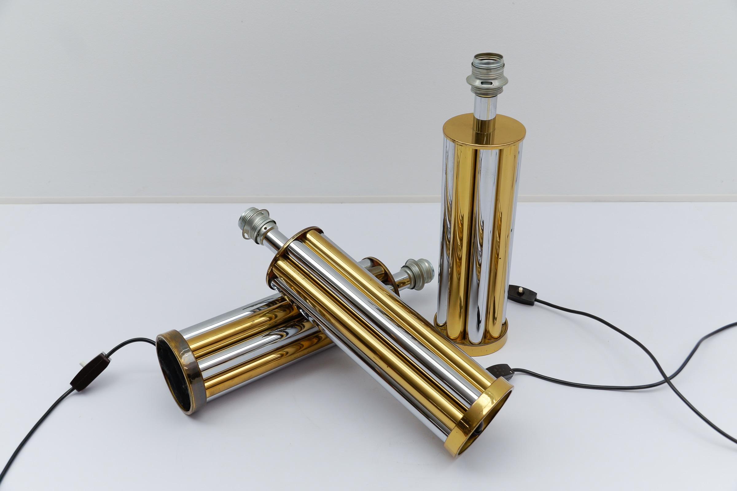 Hollywood Regency Bicolor Table Lamp Base by Leola, Germany, 1970s For Sale 6