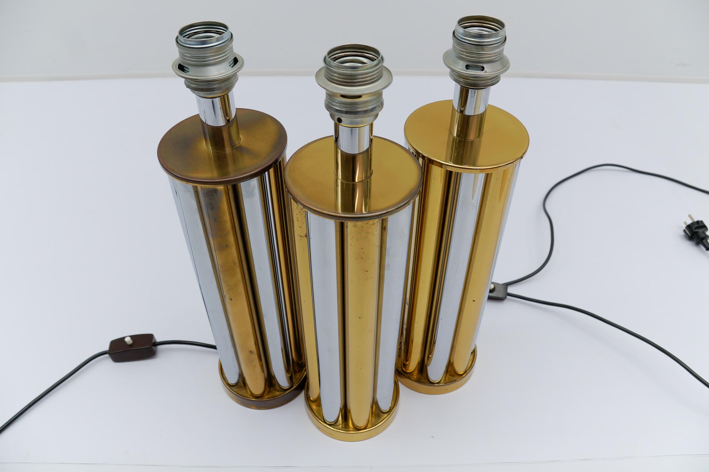 Hollywood Regency Bicolor Table Lamp Base by Leola, Germany, 1970s For Sale 7