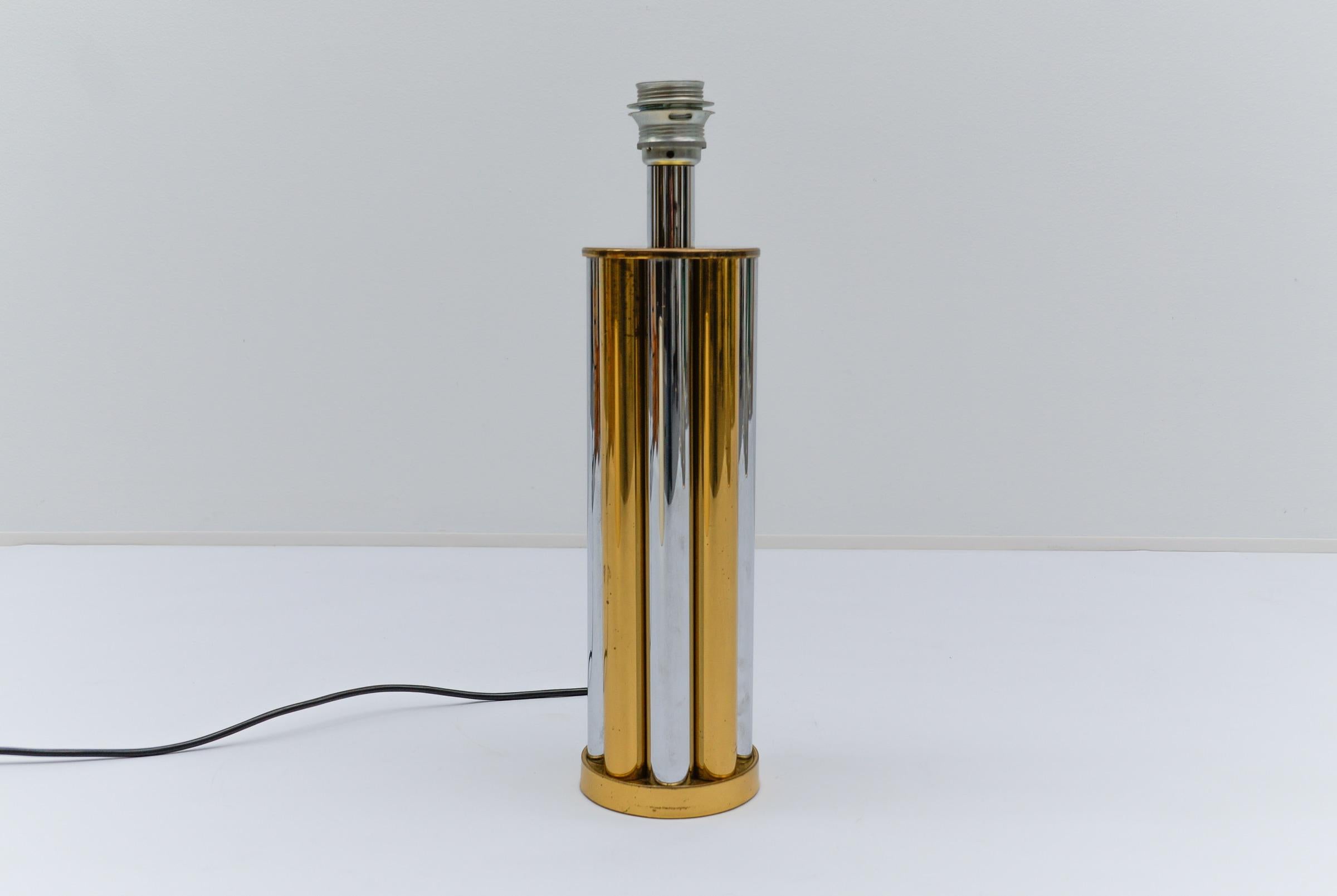 Hollywood Regency Bicolor Table Lamp Base by Leola, Germany, 1970s In Good Condition For Sale In Nürnberg, Bayern