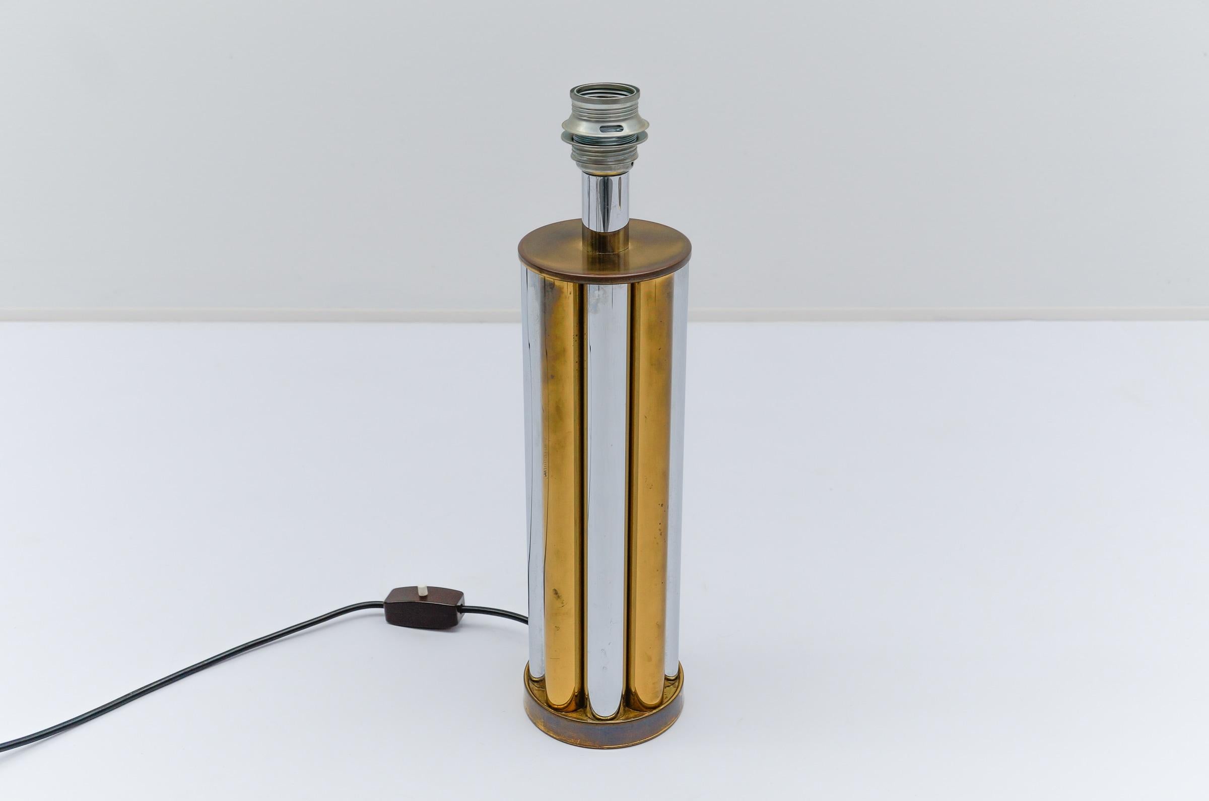 Hollywood Regency Bicolor Table Lamp Base by Leola, Germany, 1970s In Good Condition For Sale In Nürnberg, Bayern