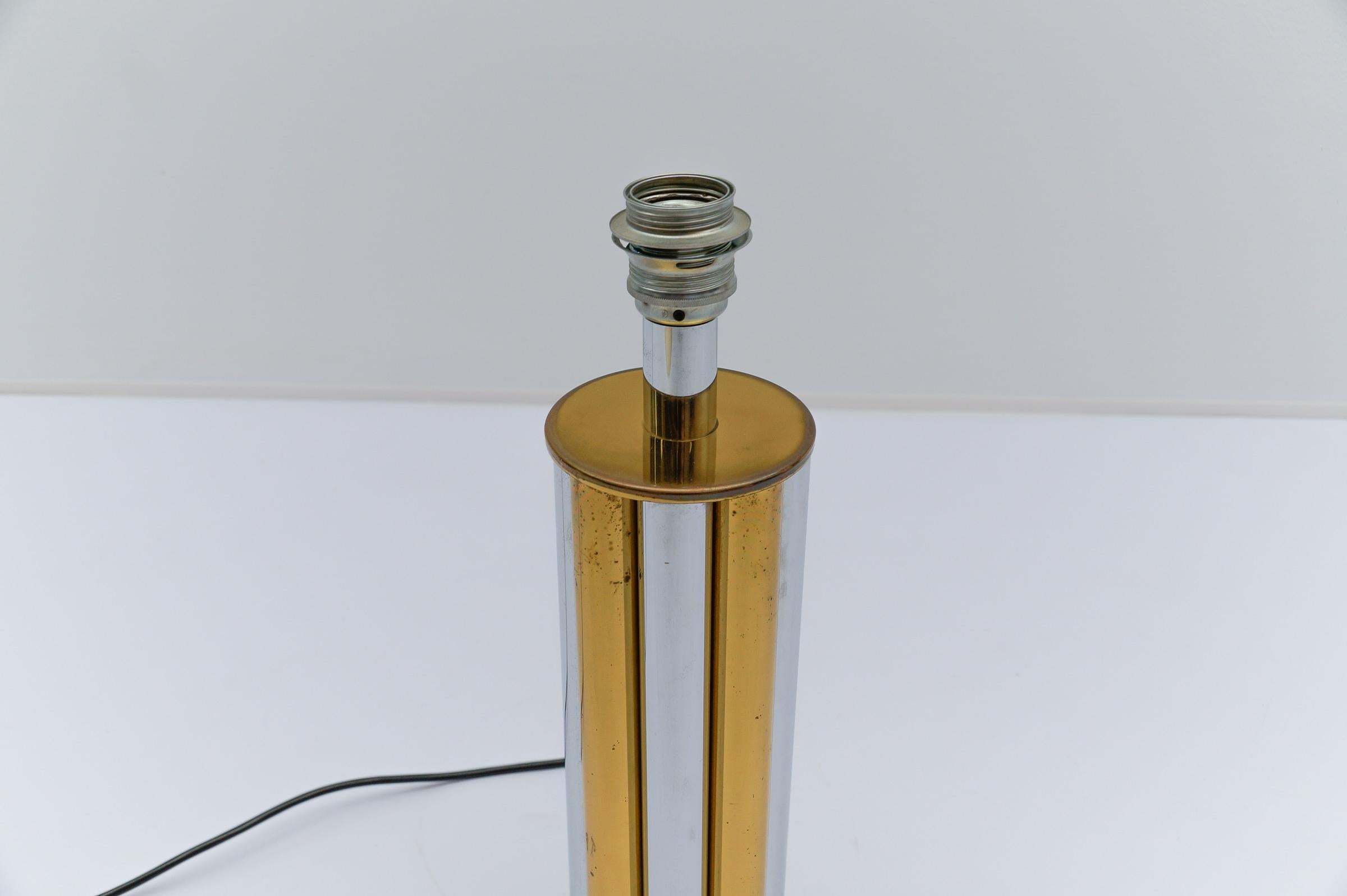Mid-20th Century Hollywood Regency Bicolor Table Lamp Base by Leola, Germany, 1970s For Sale