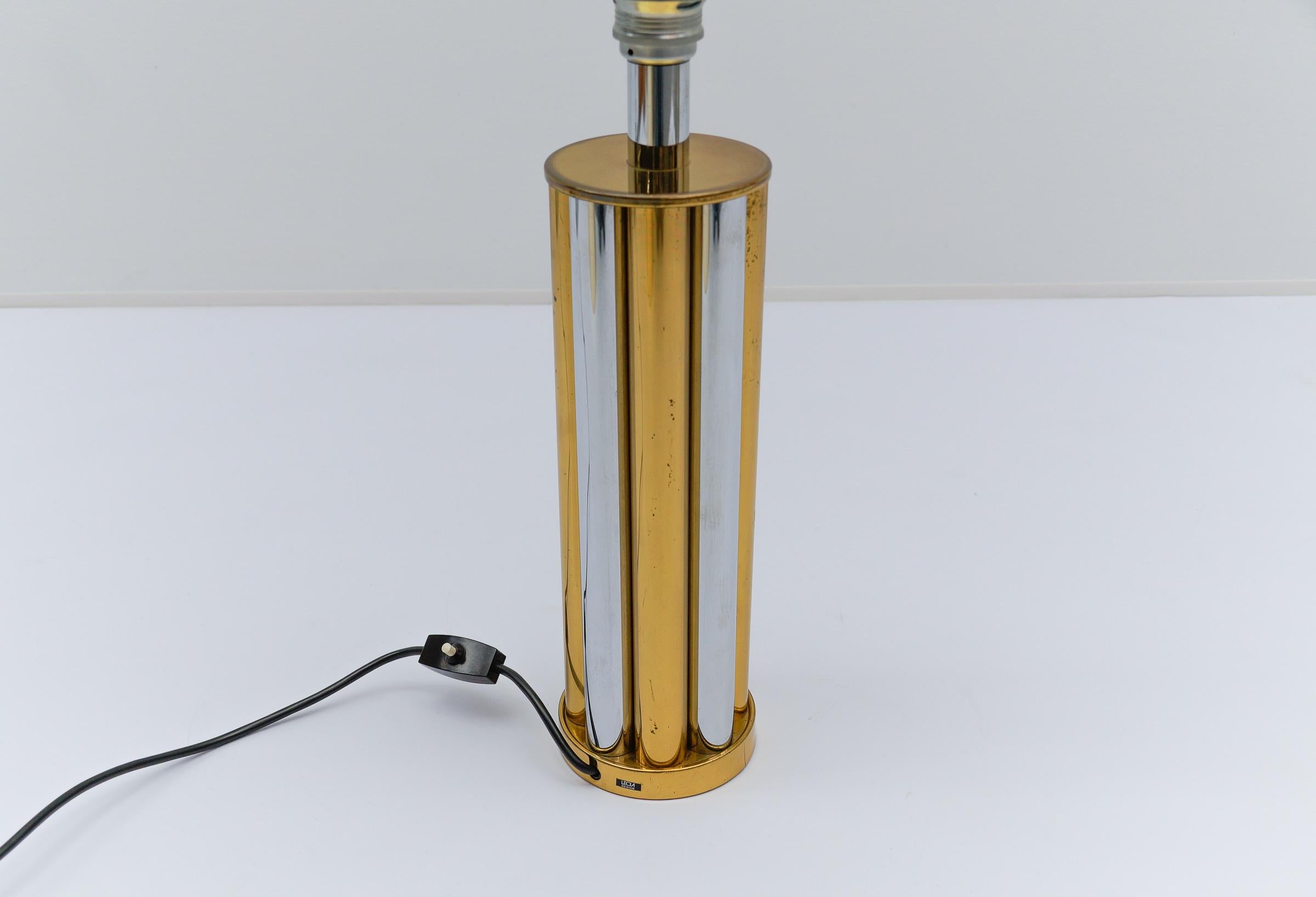 Hollywood Regency Bicolor Table Lamp Base by Leola, Germany, 1970s For Sale 1