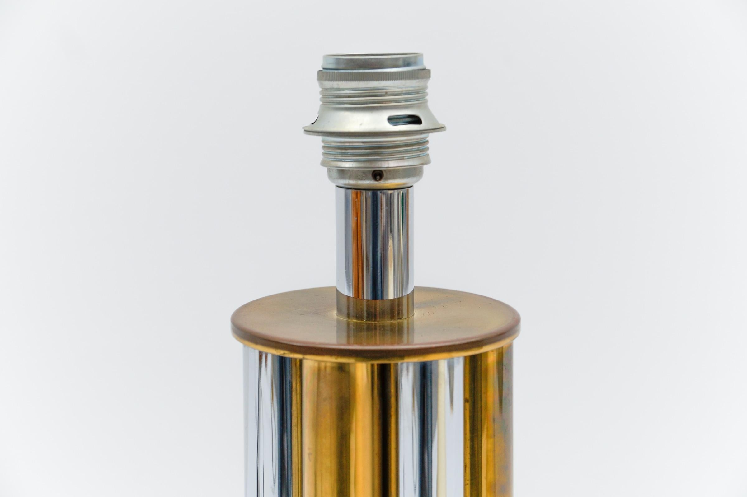 Hollywood Regency Bicolor Table Lamp Base by Leola, Germany, 1970s For Sale 1
