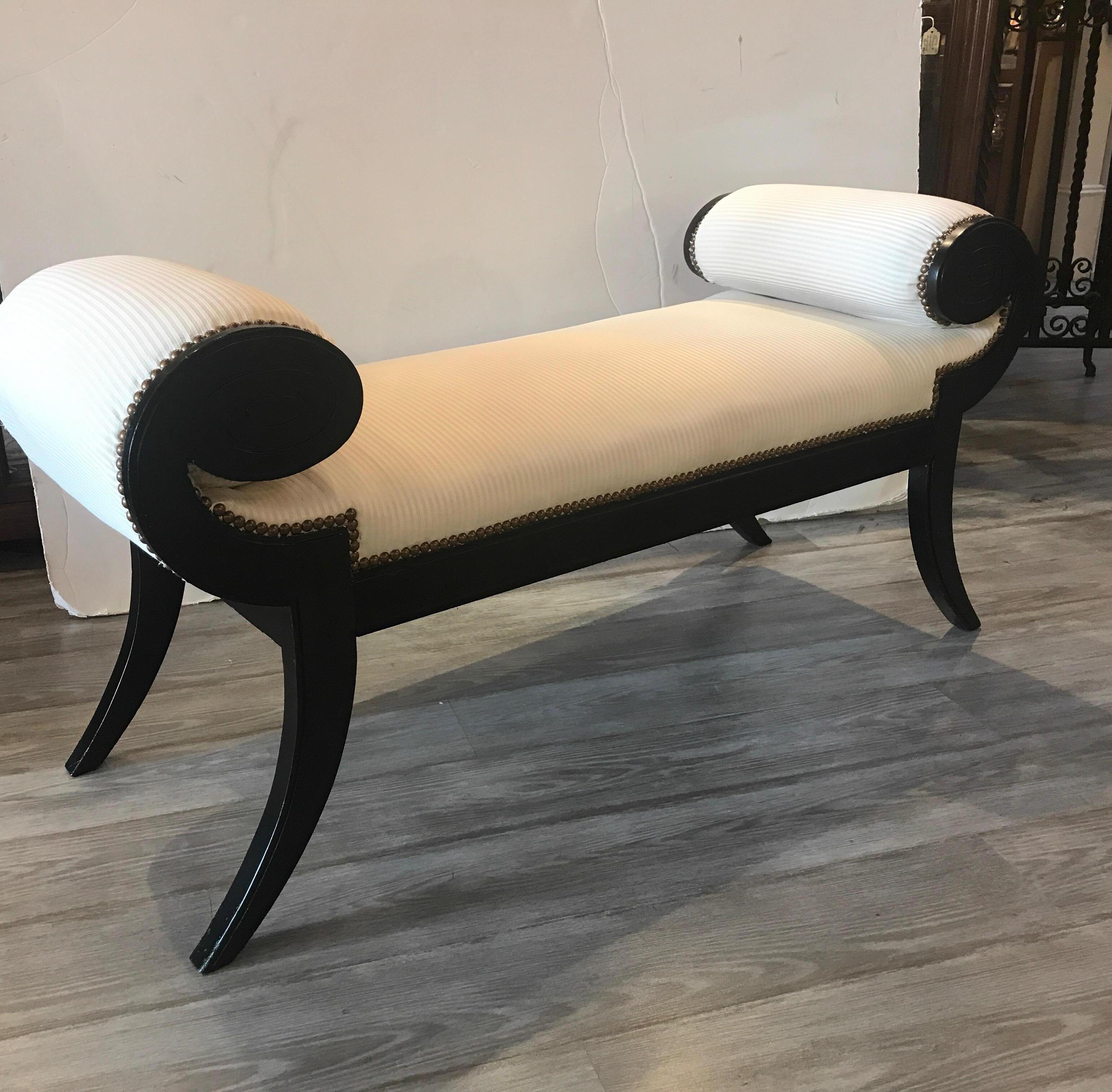 hollywood regency bench