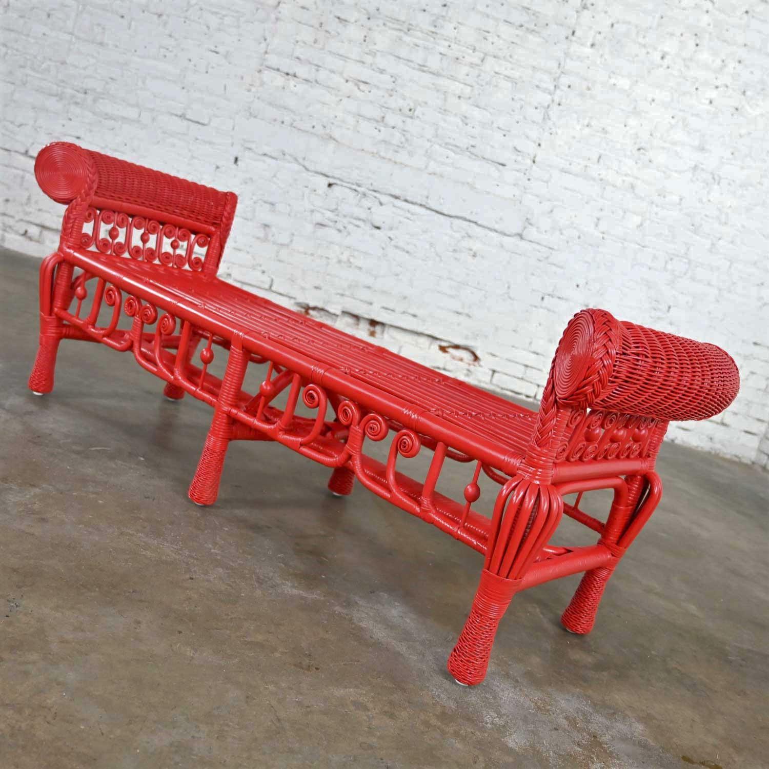 poppy rattan bench