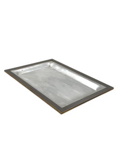 Bandeja de latón e imitación de nácar lucita, Hollywood regency, Italia años 70