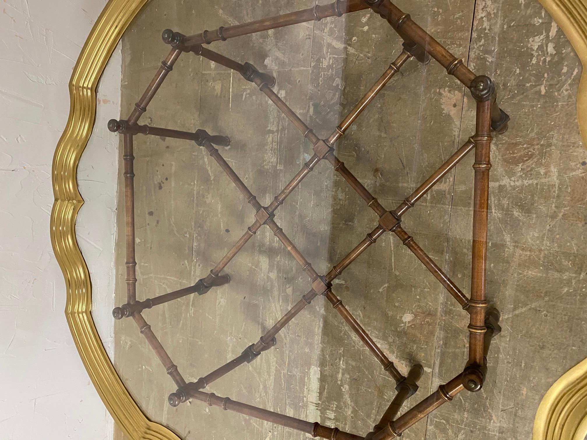 Hollywood Regency Brass and Glass Tray Coffee Table In Good Condition In Sheffield, MA
