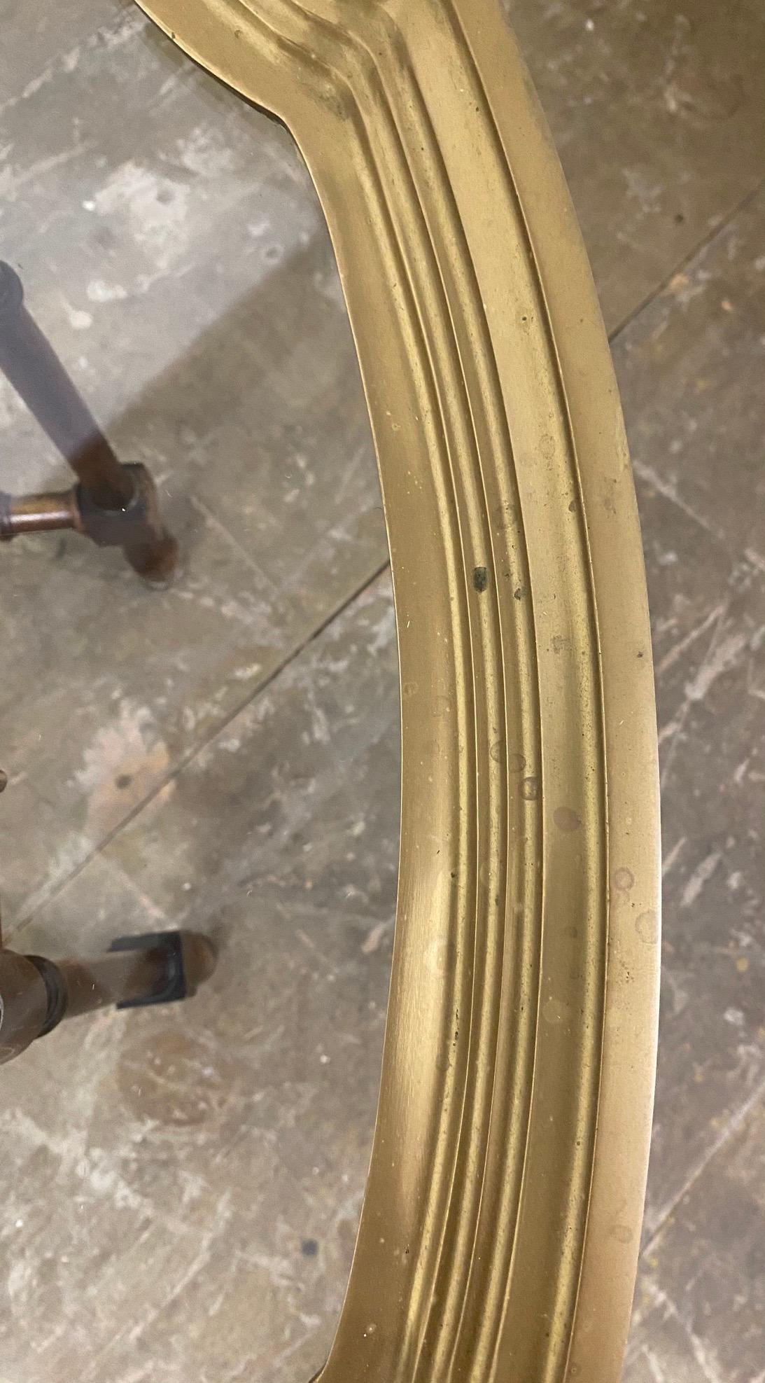 Hollywood Regency Brass and Glass Tray Coffee Table 1