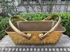 Hollywood Regency Brass Basket