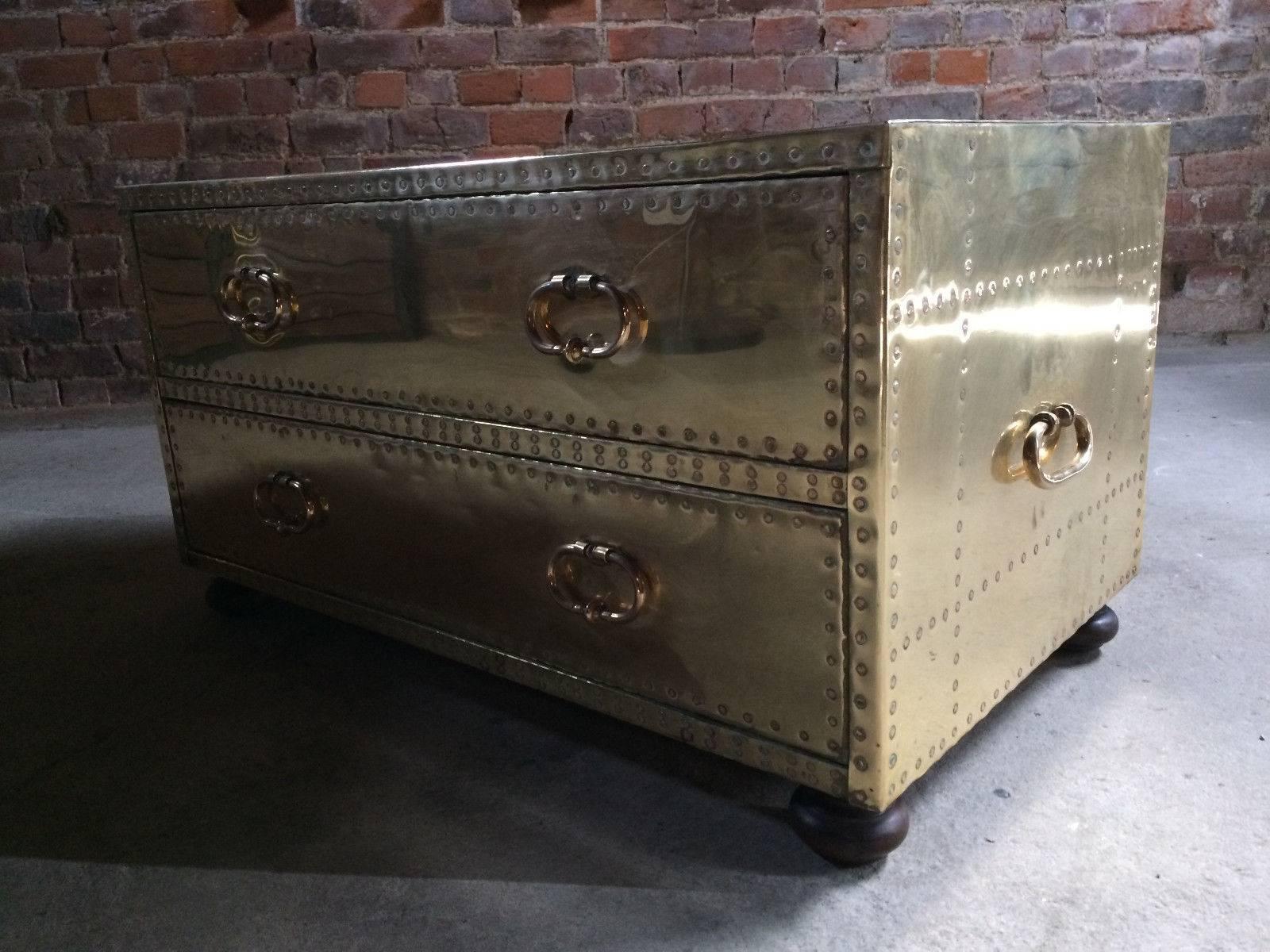 Hollywood Regency Brass Chest of Drawers Sarried Elton John Interest For Sale 5