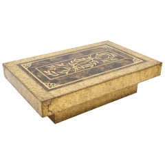 Hollywood Regency Brass Coffee Table for Mastercraft by Bernhard Rohne