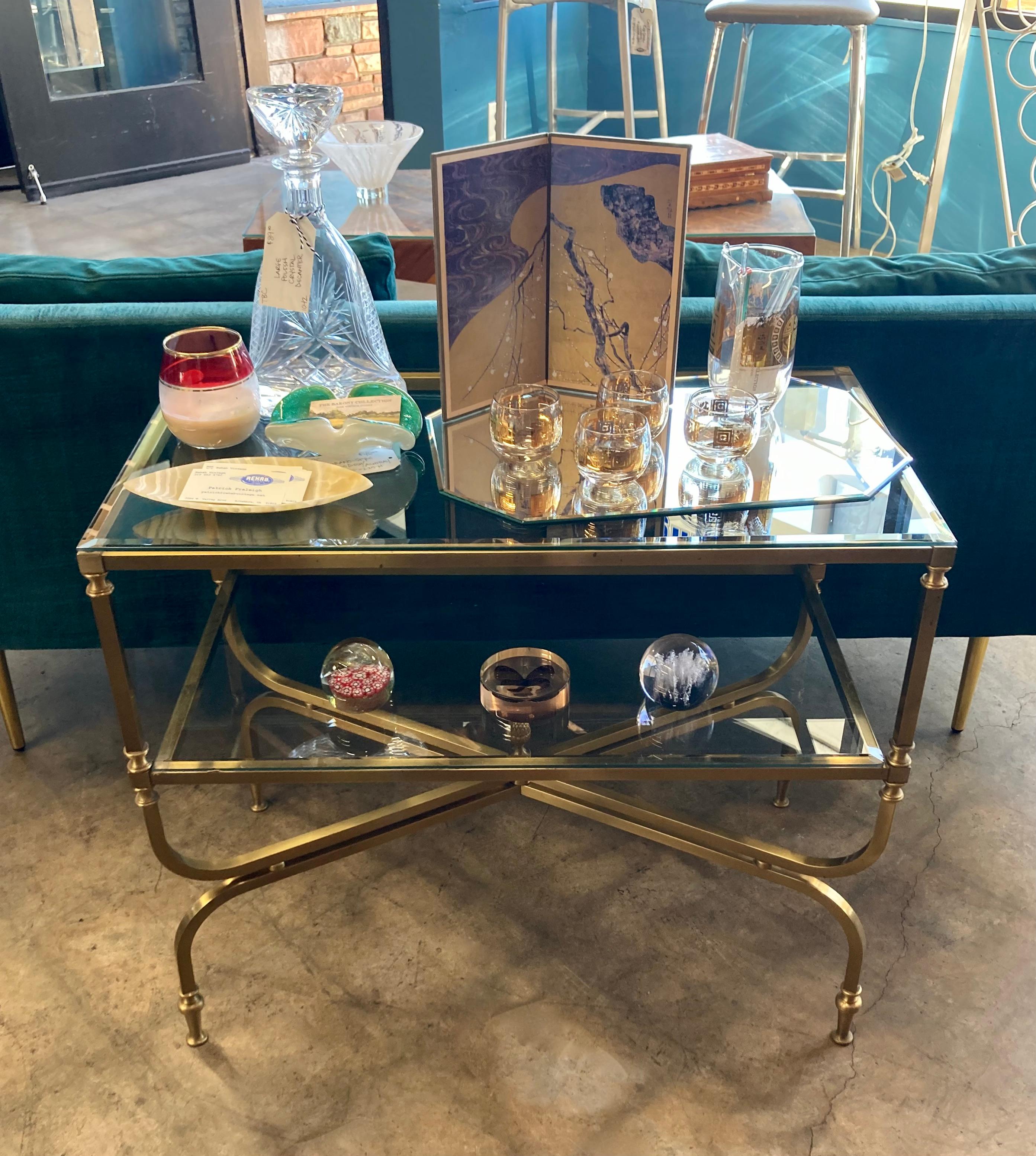 Table console en laiton Hollywood Regency en vente 5