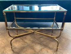 Hollywood Regency Brass Console Table