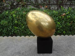 Hollywood Regency Brass Egg Sculpture