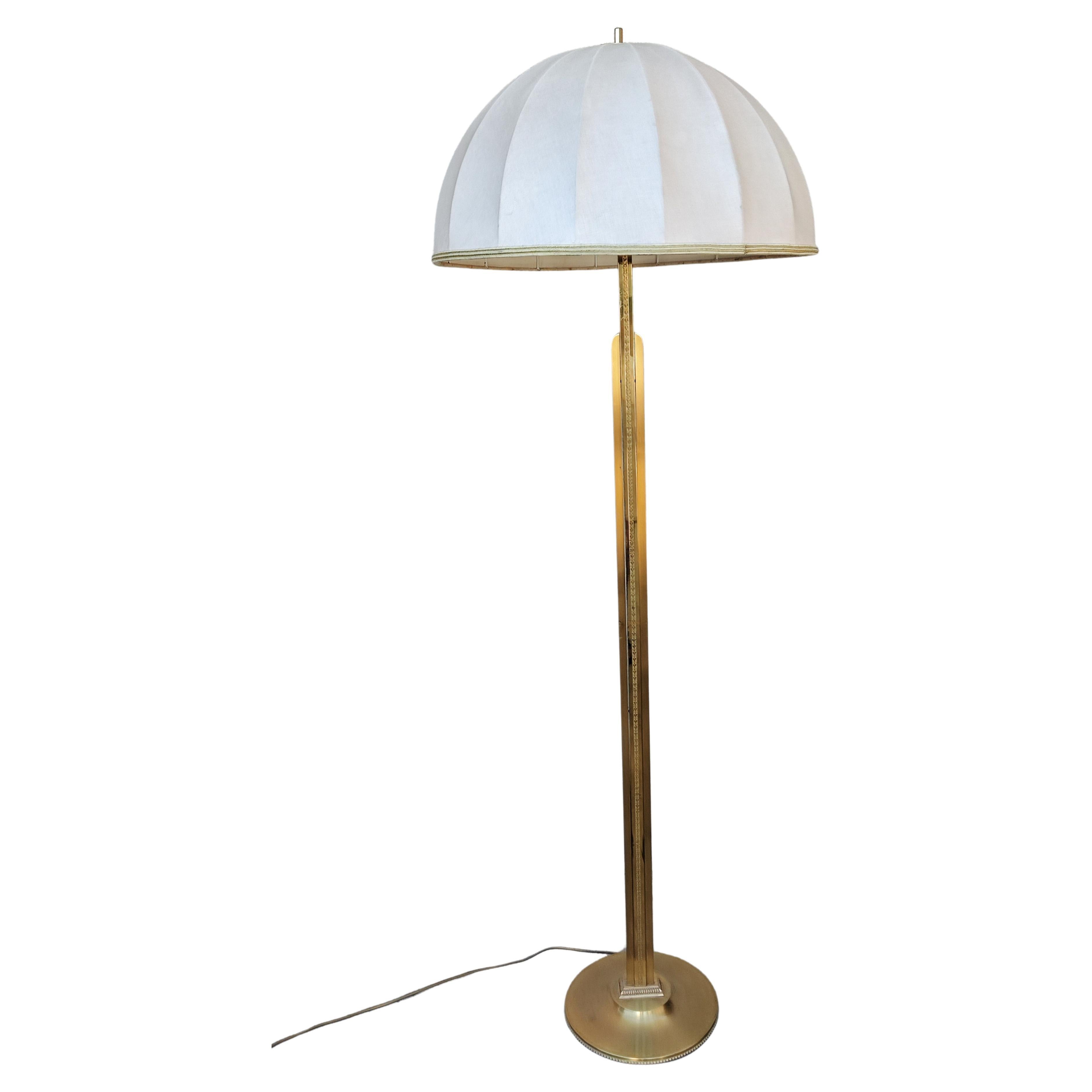 Hollywood Regency Brass Floor Lamp by Schroder and Co., West Germany 1950s For Sale