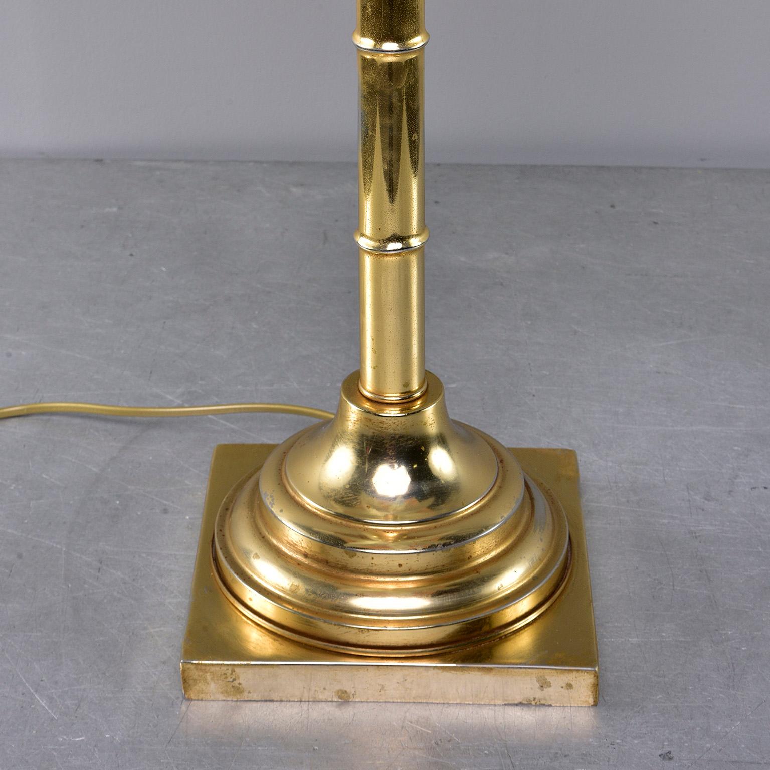 Hollywood Regency Brass Lamp with Parchment Shade 2