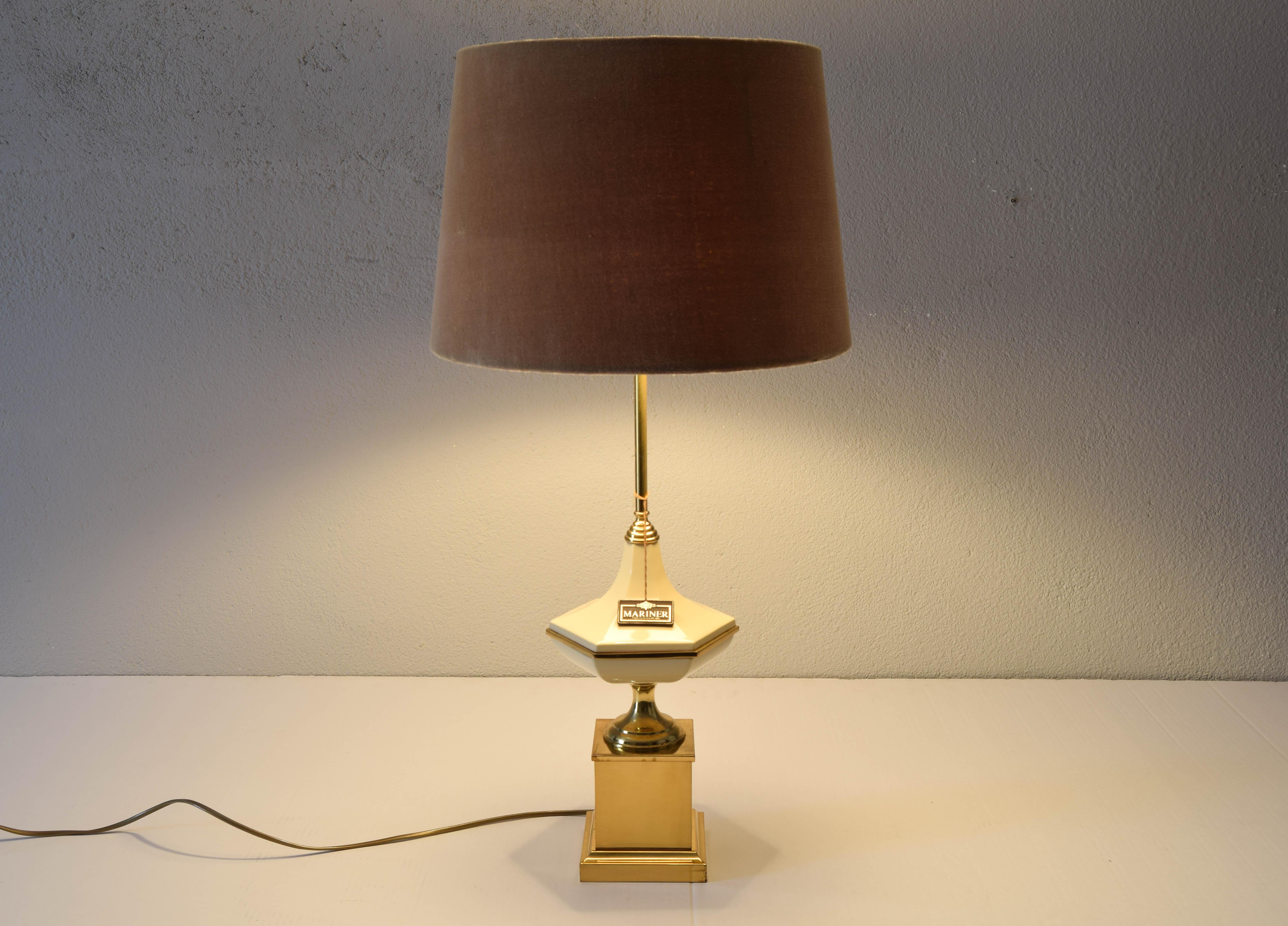 Hollywood Regency Brass Mariner Table Lamp Mid Century, Spain 70s In Good Condition For Sale In Escalona, Toledo