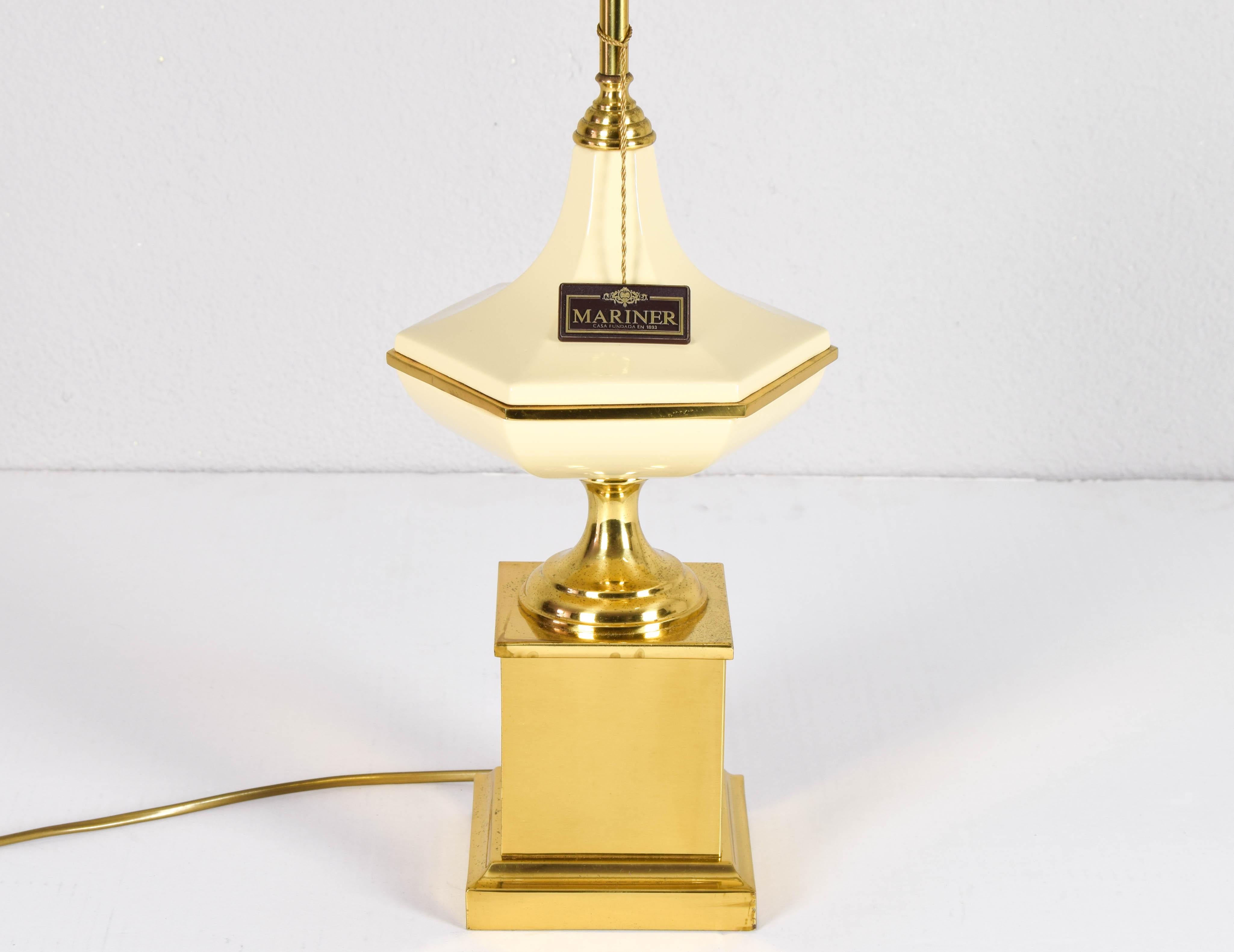 Hollywood Regency Brass Mariner Table Lamp Mid Century, Spain 70s For Sale 1