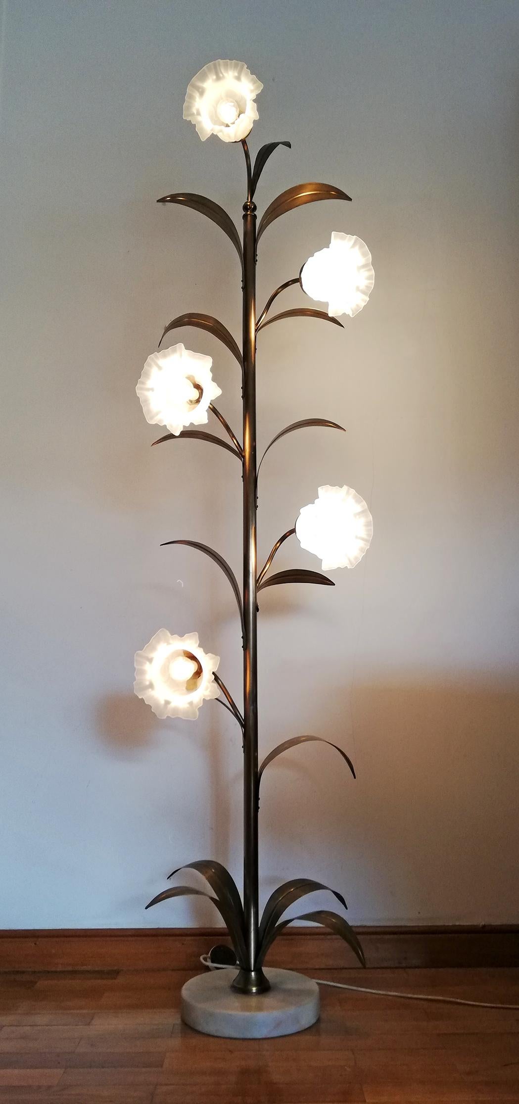 modernist hollywood regency tree floor lamp