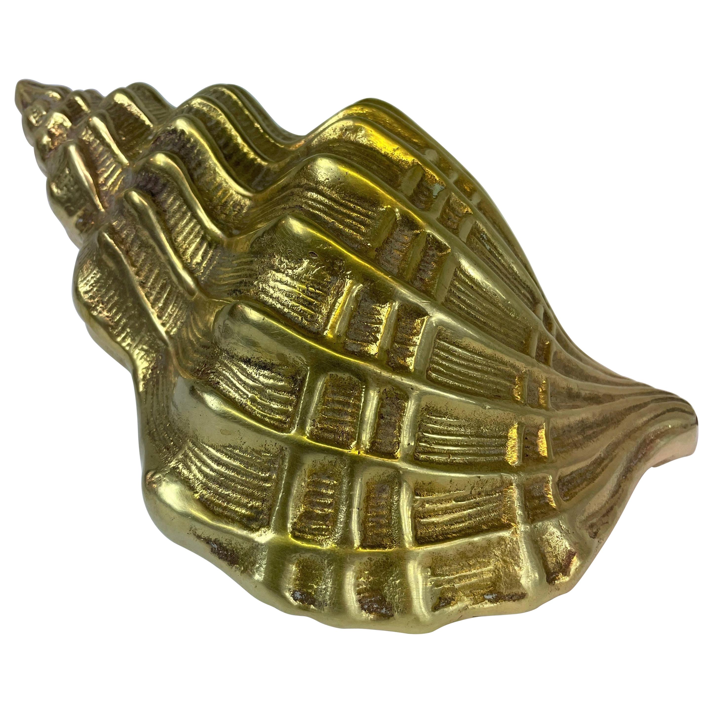 Hollywood Regency Brass Seashell