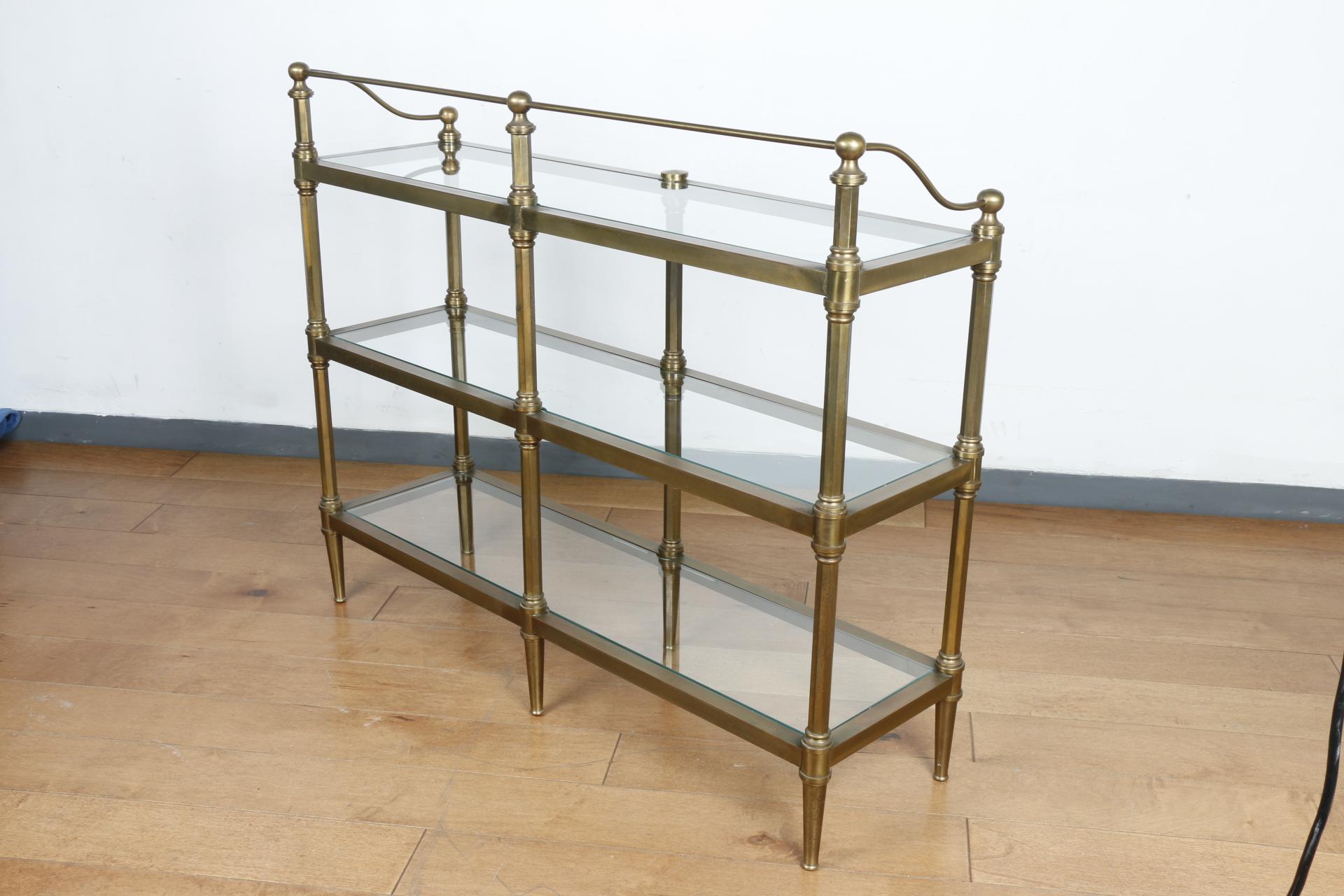 Hollywood Regency Brass Shelve 7