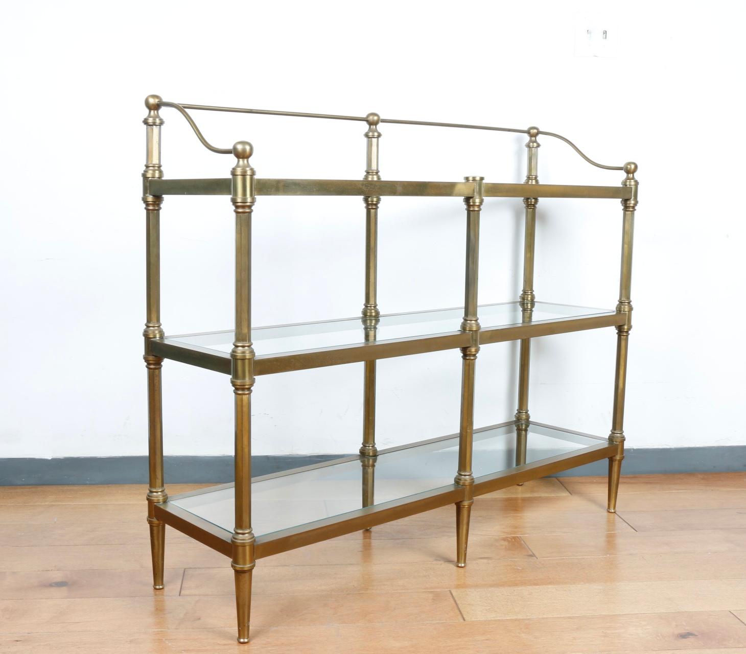 Hollywood Regency Brass Shelve 1