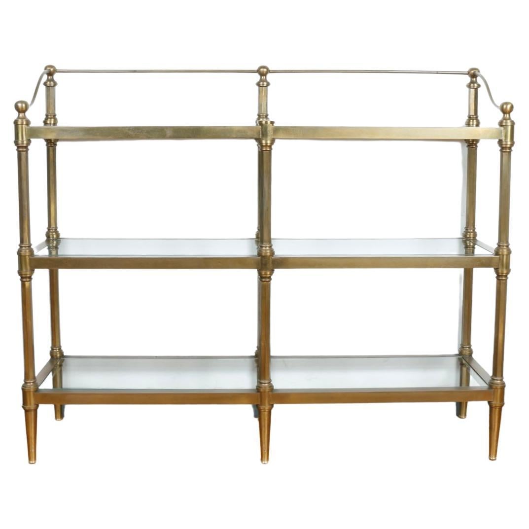 Hollywood Regency Brass Shelve