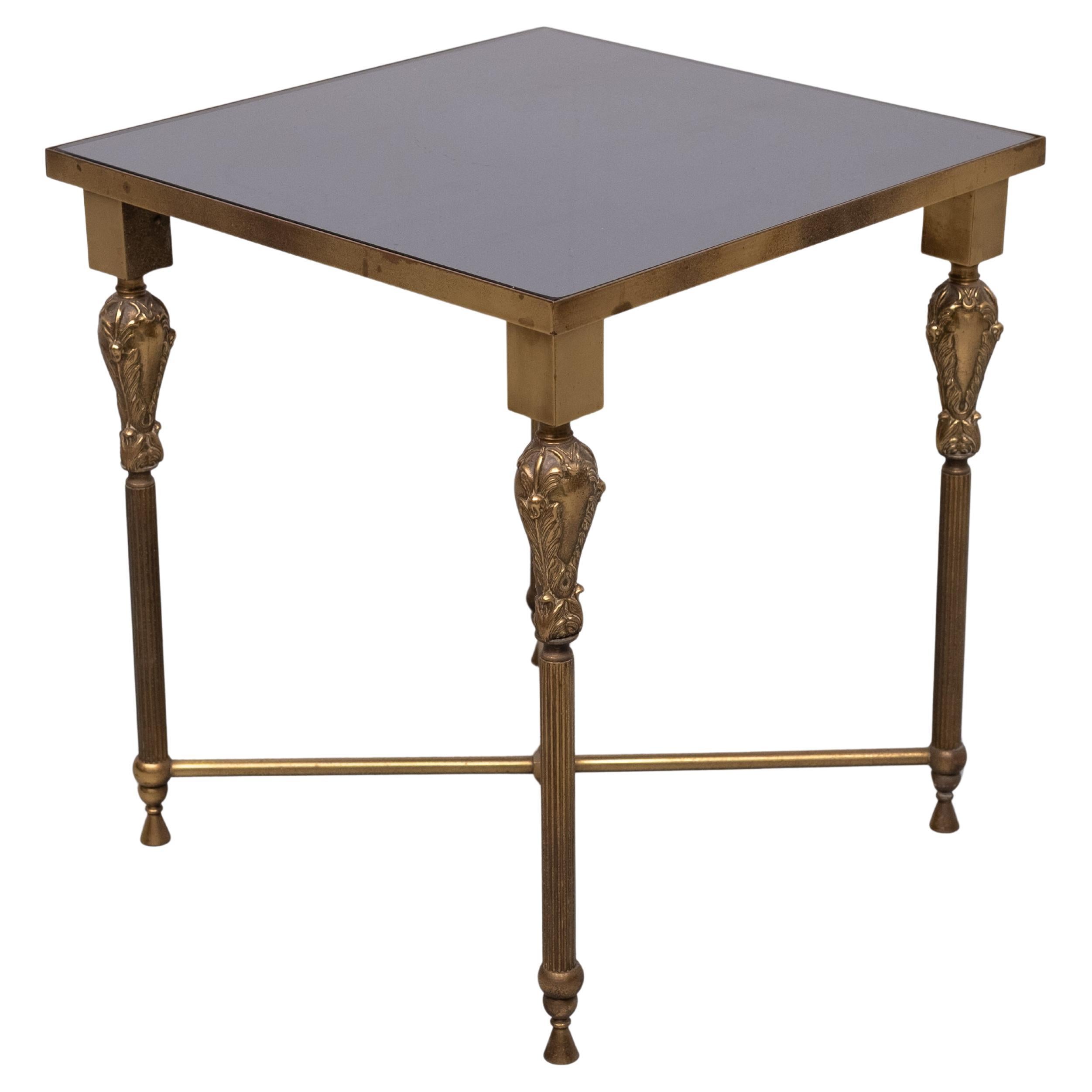 Hollywood Regency Beistelltisch aus Messing Maison Jansen  1970s (Französisch) im Angebot