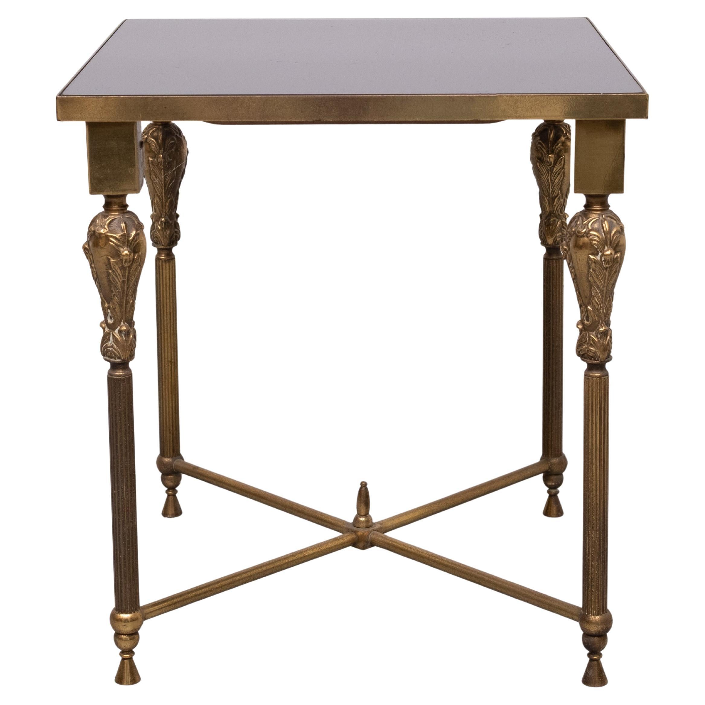 Hollywood Regency Beistelltisch aus Messing Maison Jansen  1970s im Angebot