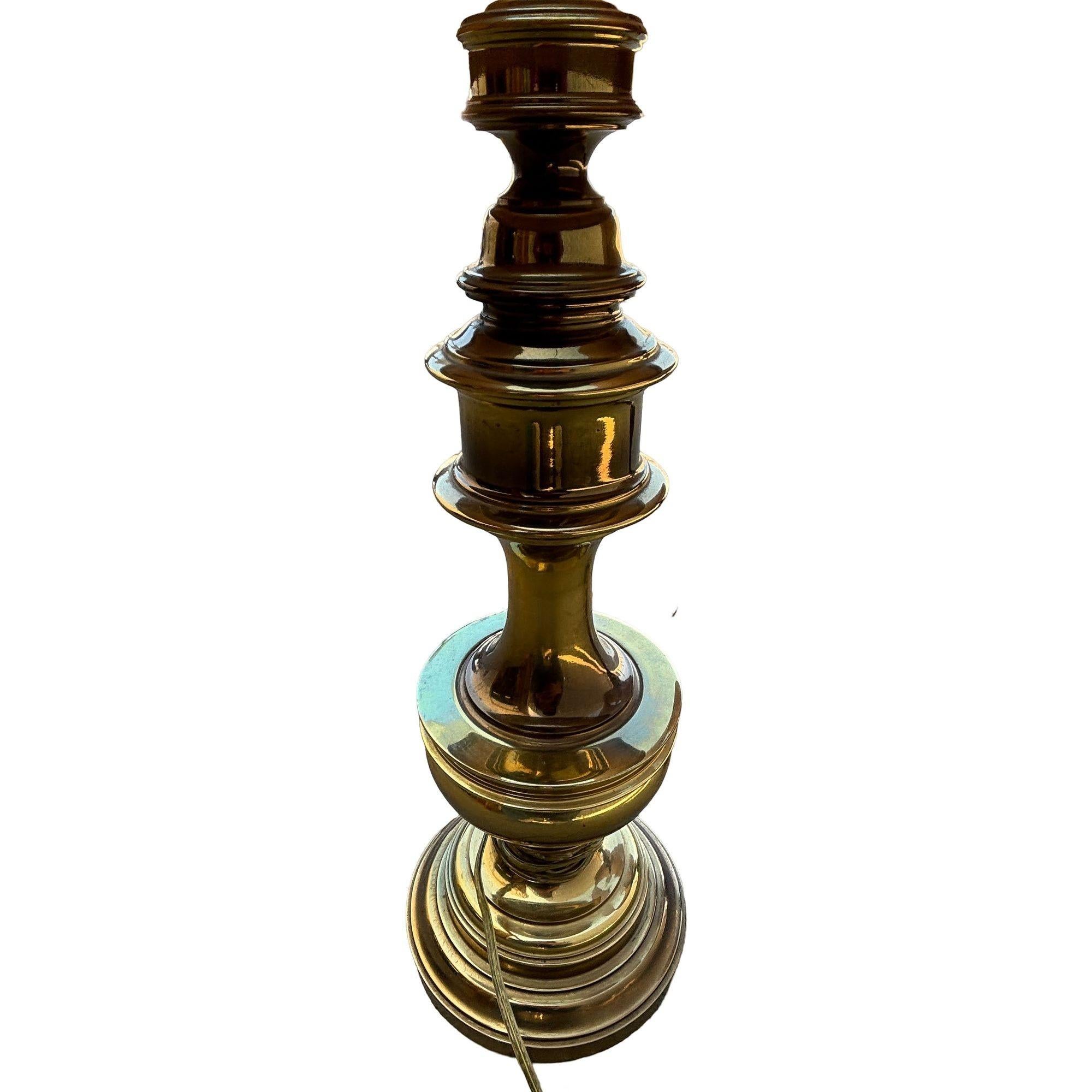 American Hollywood Regency Brass Stiffel Style Table Lamp For Sale