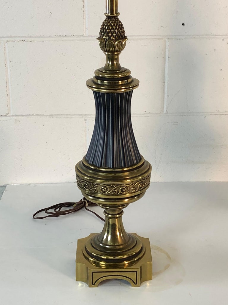 Hollywood Regency Brass Stiffel Table Lamps, Pair For Sale at 1stdibs
