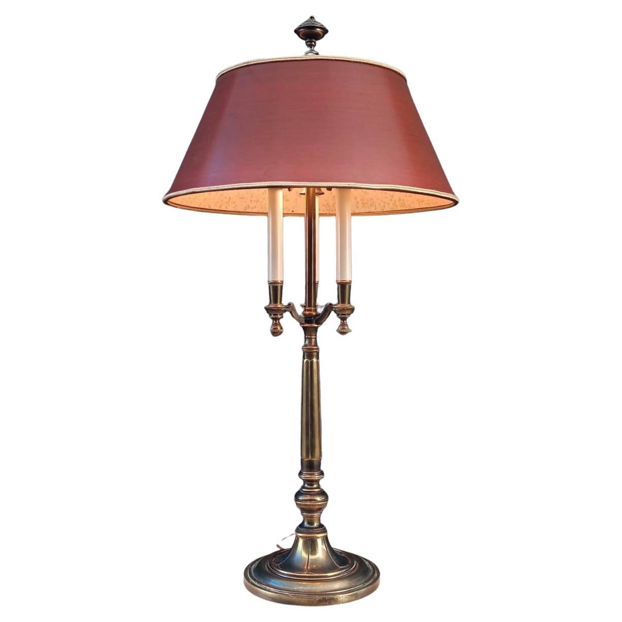 Hollywood Regency Brass Table Lamp by Stiffel For Sale