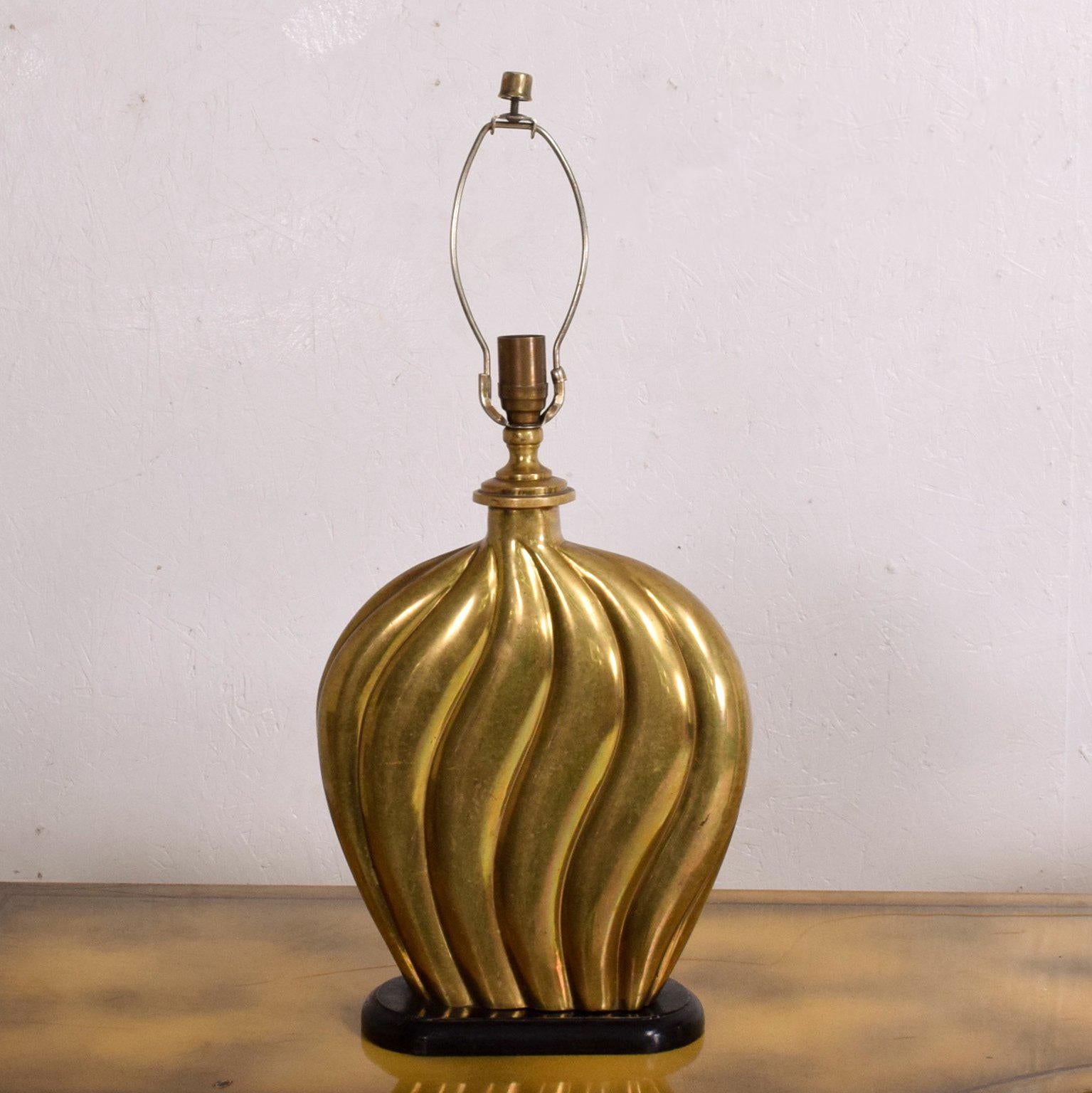 Mexican Hollywood Regency Brass Table Lamp