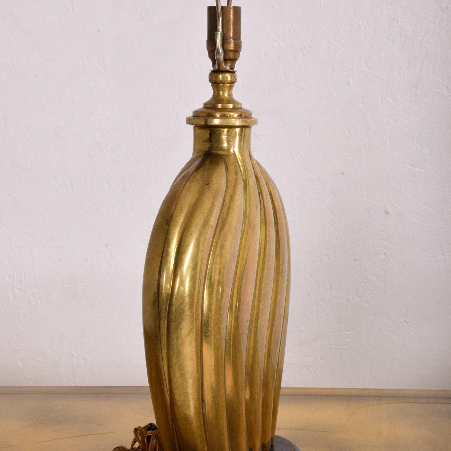 Woodwork Hollywood Regency Brass Table Lamp
