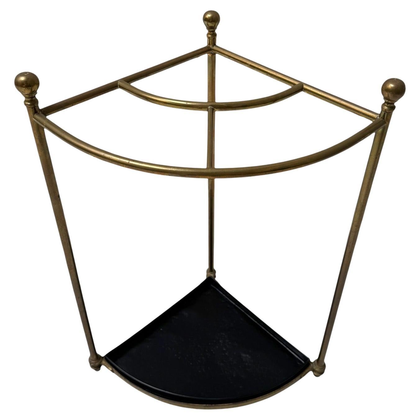 Hollywood Regency Brass Umbrella Stand, 1960s