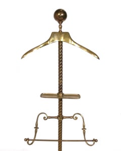 Hollywood Regency Brass Valet Stand Mid Century Modern