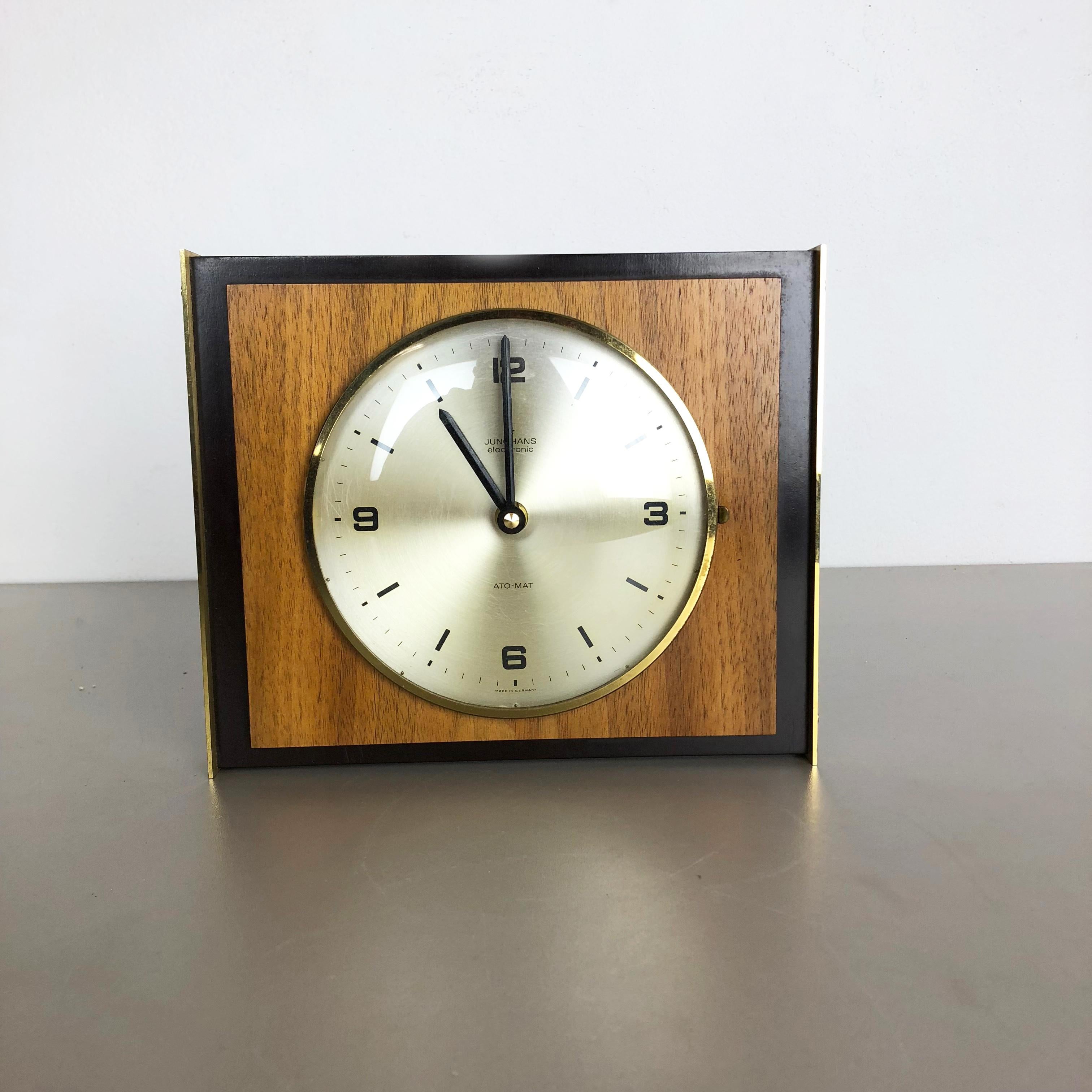 Article:

Table clock, wall clock



Origin:

Germany


Producer:

Junghans Electronic, Germany


Age:

1960s





This original vintage table clock was produced in the 1960s by the premium clock producer Junghans in Germany.