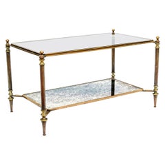 Hollywood Regency Bronze Cocktail Table