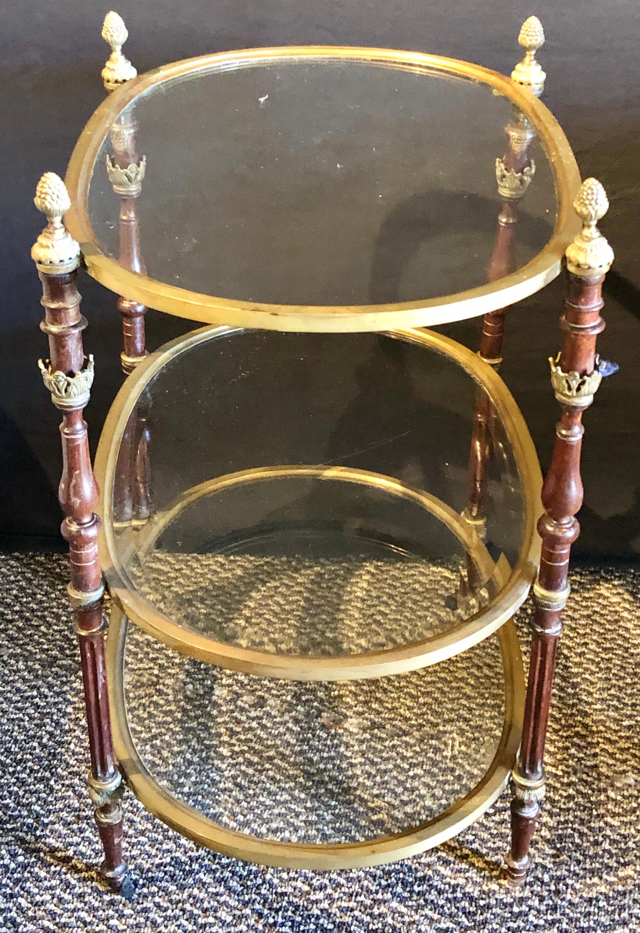 Hollywood Regency Bronze Dessert Stand, Étagère, Maison Jansen In Good Condition For Sale In Stamford, CT