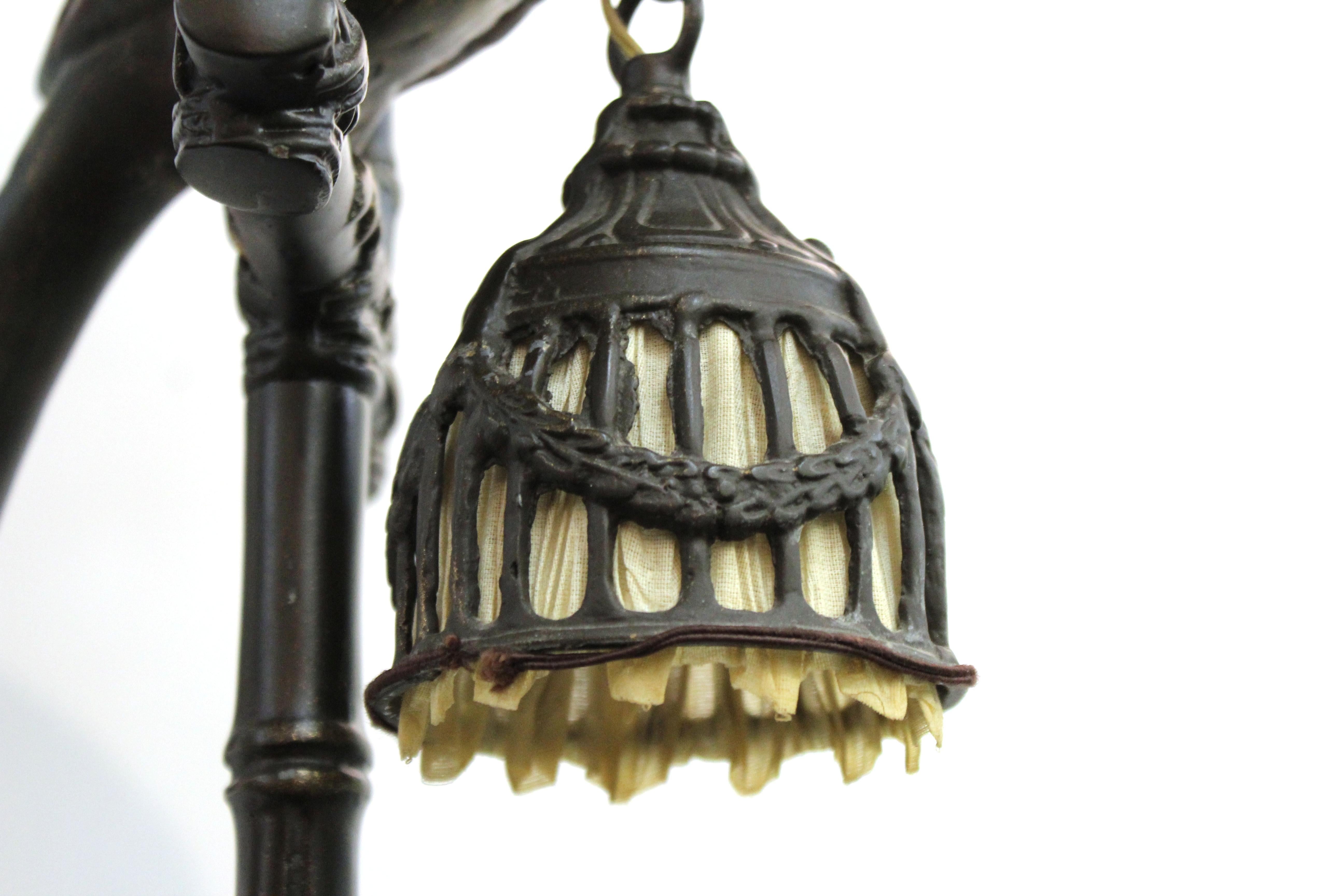Hollywood Regency Bronze Floor Lamp with Parrot 6