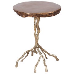 Hollywood Regency Bronze Side Table by Studio Goldwood