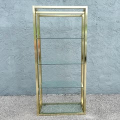Hollywood Regency Brushed Gold Etagere