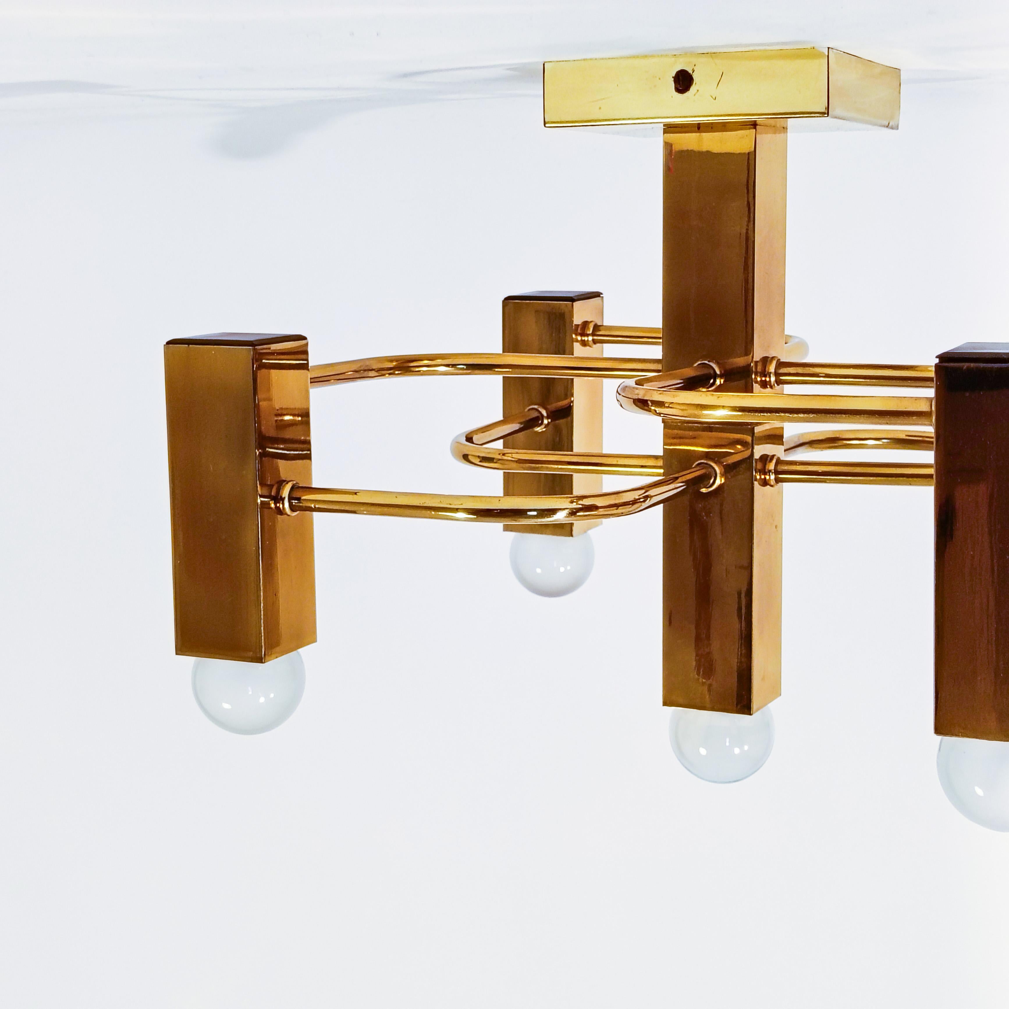 Hollywood Regency. Encastré de style brutaliste par Gaetano Sciolari, Italie, années 1970 en vente 2