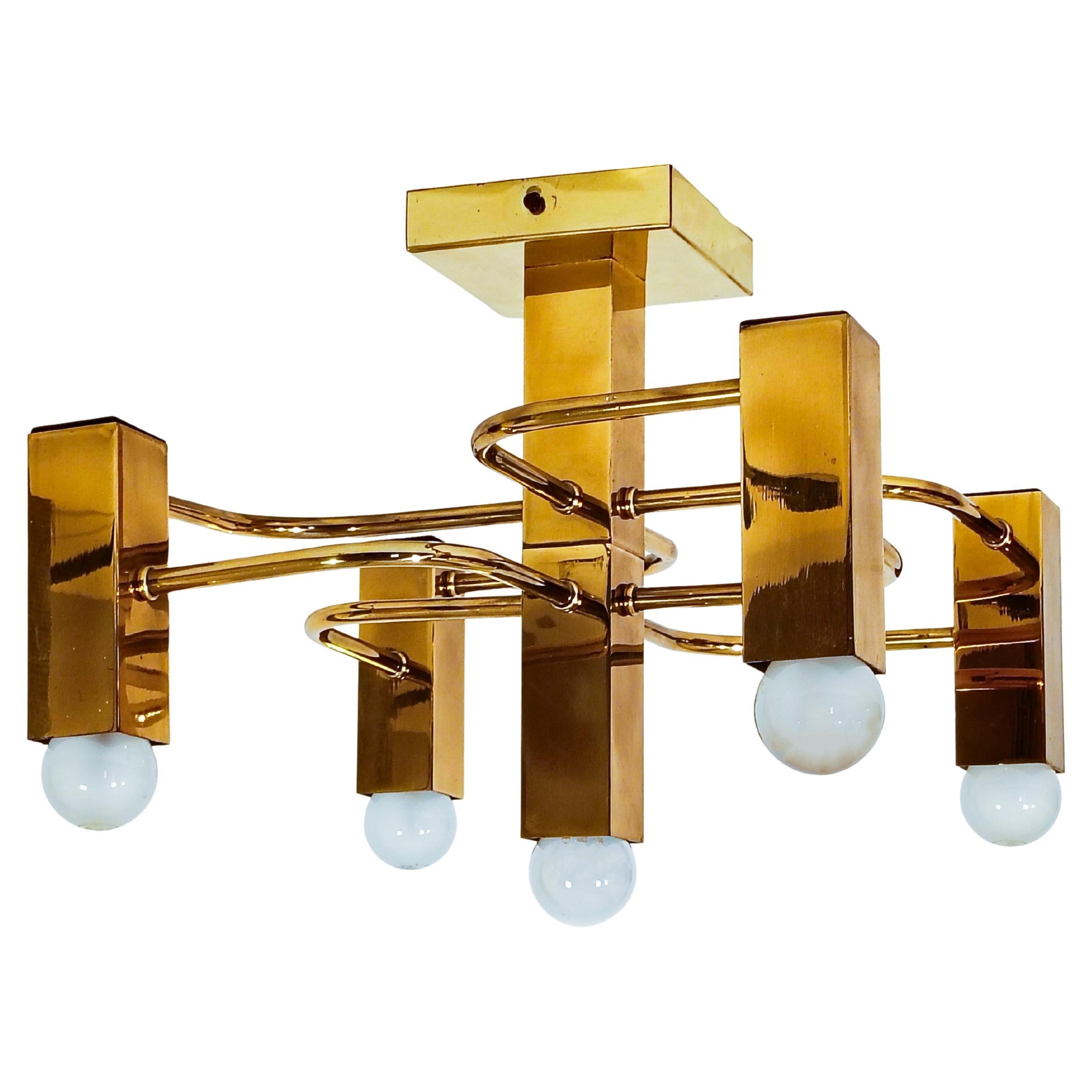 Hollywood Regency. Encastré de style brutaliste par Gaetano Sciolari, Italie, années 1970