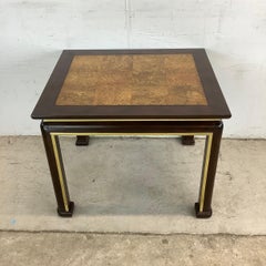 Hollywood Regency Burlwood End Table
