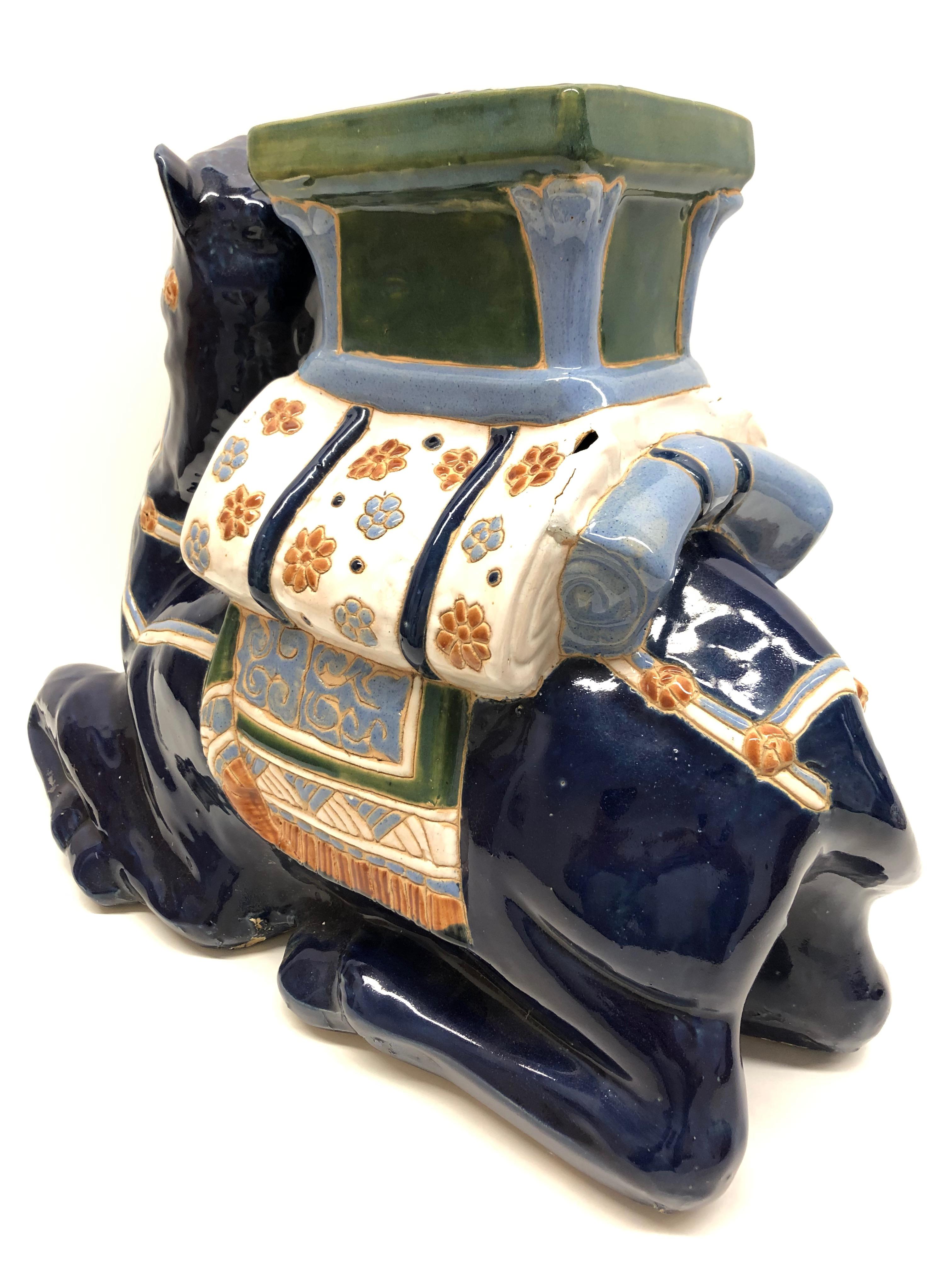 Hollywood Regency Camel Garden Stool or Side Table Patio Decoration 1